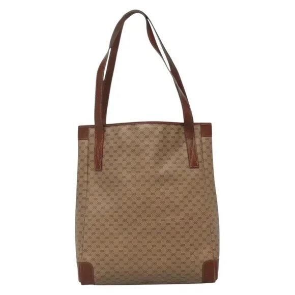 GUCCI Micro GG Supreme Tote Bag PVC Beige Gold 002 37 0035 Auth ep10439 - Picture 4 of 15